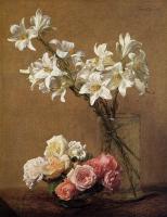 Fantin-Latour, Henri - Roses and Lilies